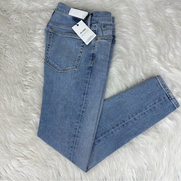 Re/Done Women's NWT‎ Mid 90's Hi-Rise Button-Fly Ankle Stretch Jeans W26-28/L28 - Picture 3 of 10